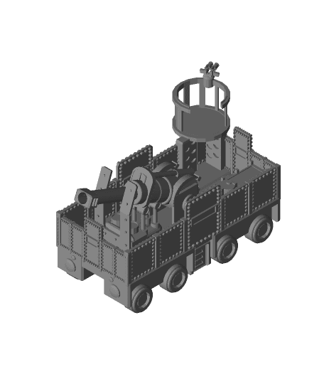FHW: Rail Cult "ili tough guy" Cannon Car v2 (BoD) 3d model
