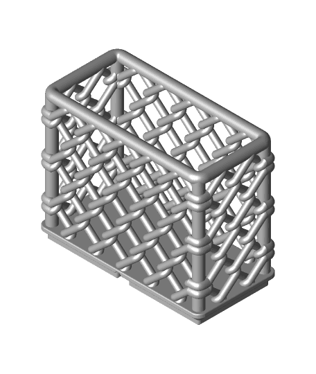 Chain Link Gridfinity Bin 1x2 60mm by DaveMakesStuff full viewable 3d model