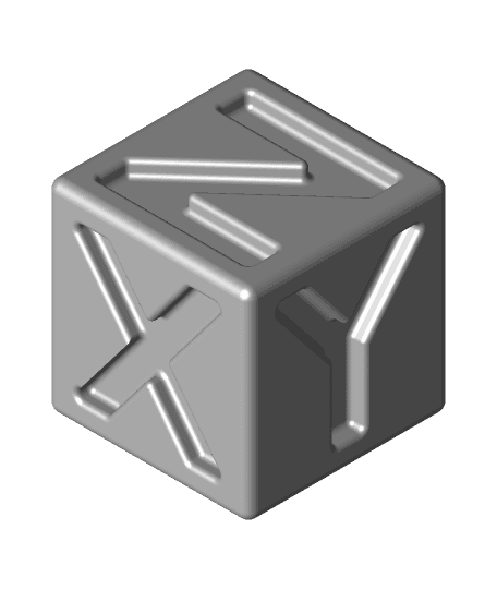 Rounded XYZ Cube 3d model