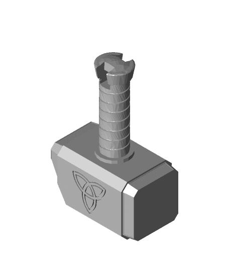 Thor's Hammer (Mjolnir) Large Fridge Magnet 3d model