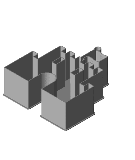 Castle, nestable box (v1) by PPAC full viewable 3d model