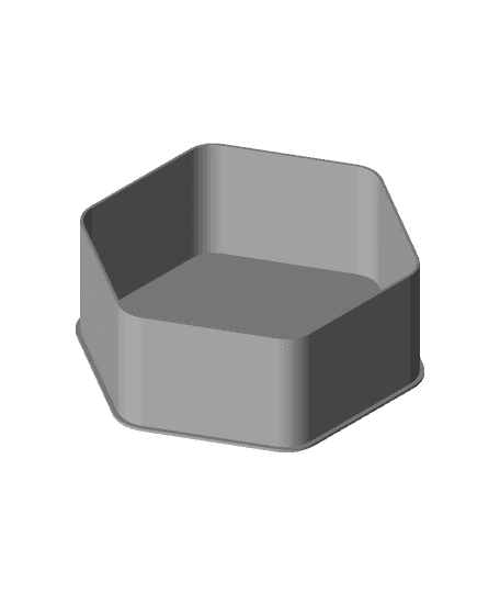 Hexagonal, nestable box (v1) by PPAC full viewable 3d model