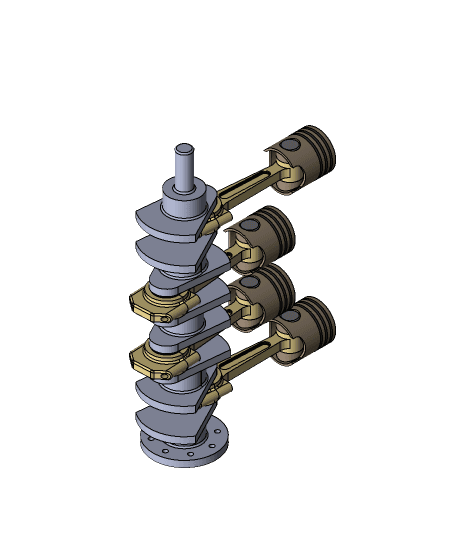 Four Cylinder Engine 3d model