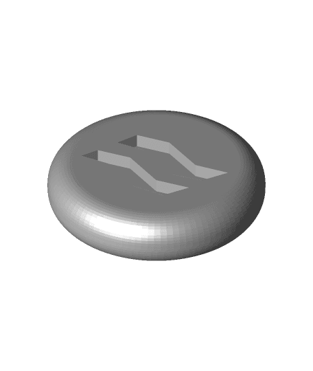 Earth Rune Magnet - Rounded 3d model