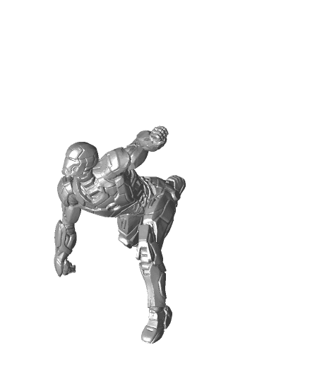 Iron Man MK42 Landing Pose Support Free Remix 3d model