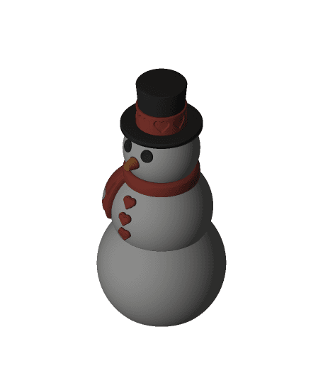 Giant Snowman - Valentine's Day Edition by 3DPrinty full viewable 3d model