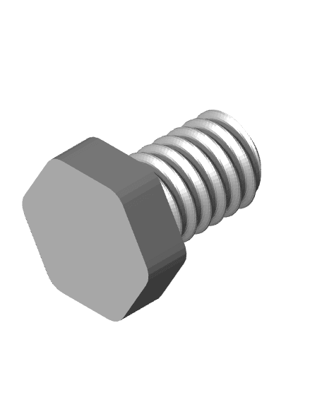 Hex Head 3D printable threaded fastners - 1600+ STL catalog in one! 3d model