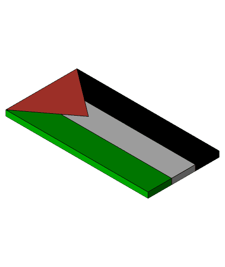 Palestine flag 3d model