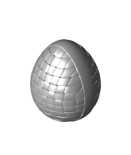 Basket Weave Egg Container by ChaosCoreTech full viewable 3d model