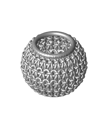 Garter Knit Round Bowl (Vertical) by DaveMakesStuff full viewable 3d model