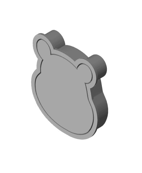 Winnie The Pooh - Cookie Cutter with Stamp 3d model
