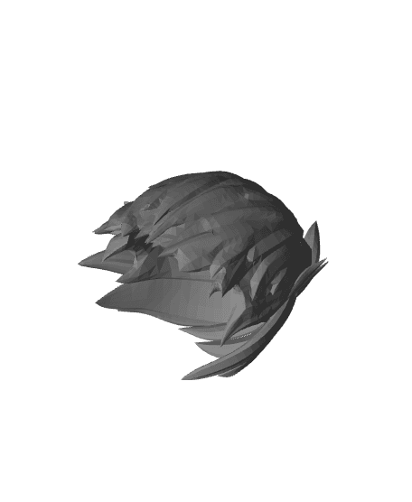 Cosplay Short Spiky Hairstyle 3d model