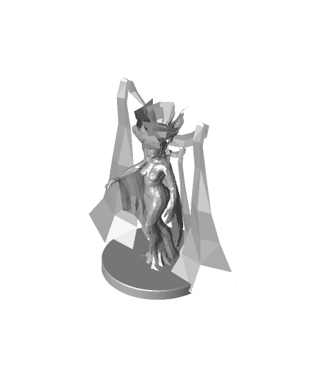 DnD High Priestess with 20mm Base 3d model