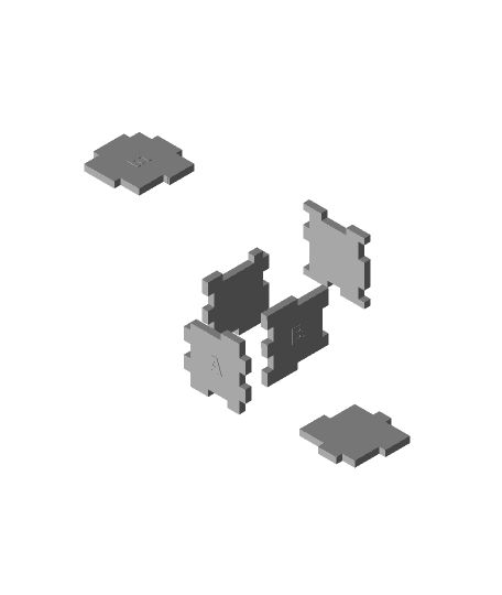 Multi-Part Load Blender Purged 3D Cube Puzzle 3d model