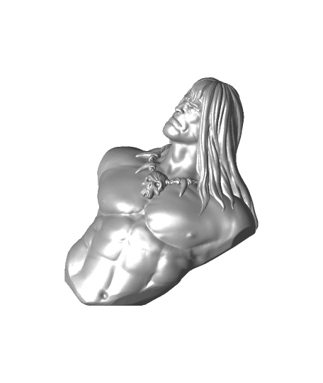 Conan the Barbarian bust (fan art) by Eastman full viewable 3d model