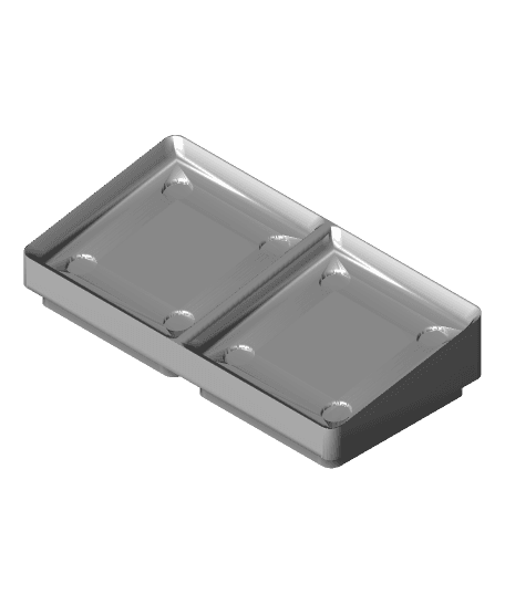 Gridfinity 1x2 Low Riser Angled Base Extenders 3d model