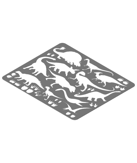 Dinosaur Stencils.stl 3d model