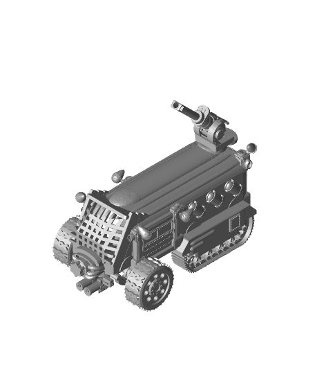 FHW: Half track with cannon v1 by The Free Heathen Workshop full viewable 3d model