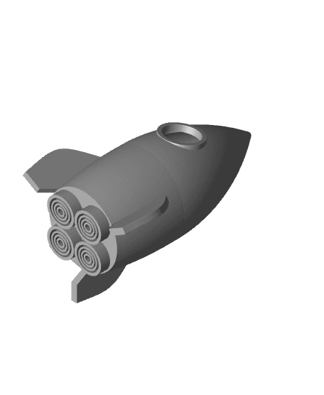 Rocket with Boosters (2 sizes) 3d model