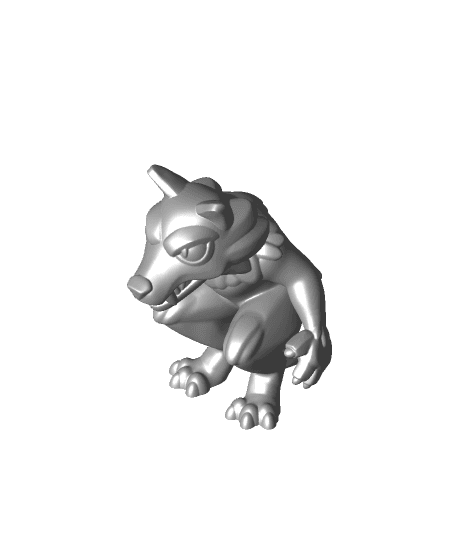 Mini Werewolf - Sculptember Model #4 3d model