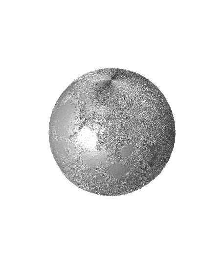 Moon Lithophane 150mm/15cm Diameter 3d model