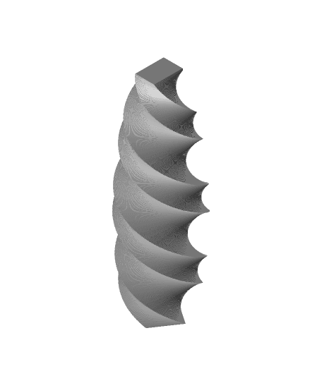 Twisted Rectangle Vase 2 by 3dprintbunny full viewable 3d model