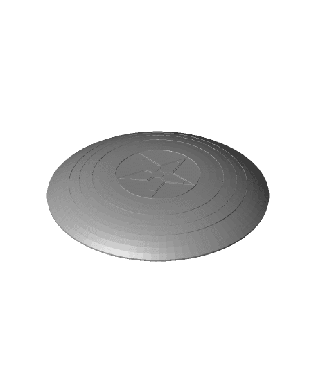 UPDATED Captain America Shield (With Handle) 3d model
