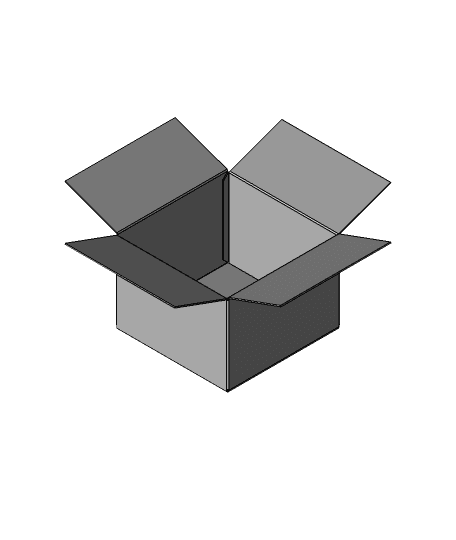 Square Card Board BoxSTEP 3d model