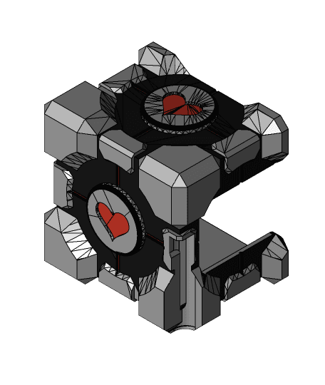 Ender 3 v2 Companion Cube X Motor Cover - CR Touch edition by bkbillybk full viewable 3d model