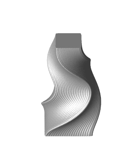 Textured Square Twist Vase.stl 3d model