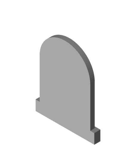 REMIX ME! Halloween Gravestone Template w/ Thick Border | Freestanding Decor or Fridge Magnet 3d model