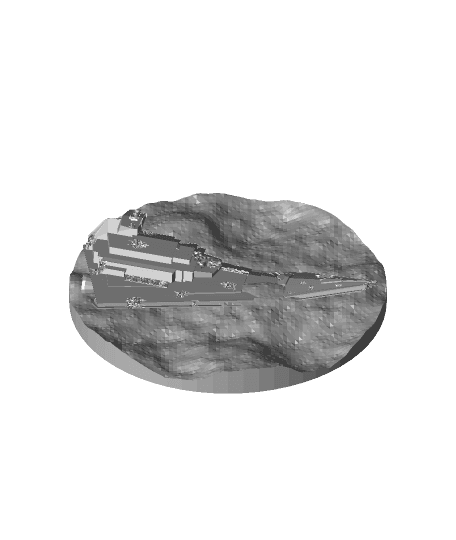 Crashed Imperial Star Destroyer Diorama 3d model