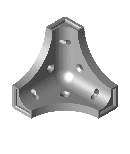 One sixteenth by three quarter inch Angle Aluminum corner connector 3d model