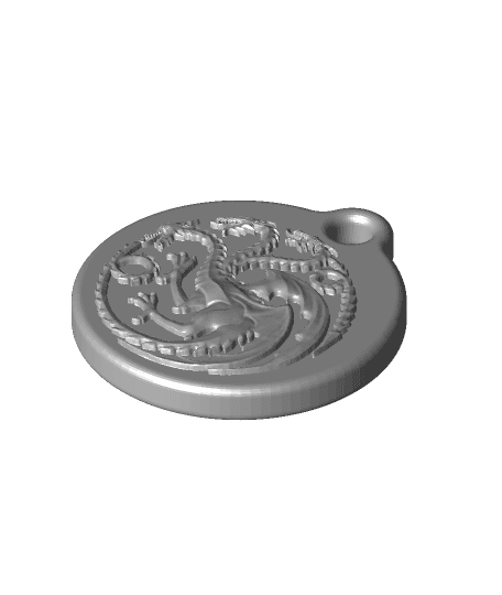 House Targaryen Keychain - Zipper Pull 3d model