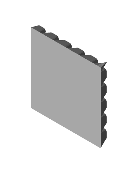 Rounded Hilbert Panels - Full Height 3d model