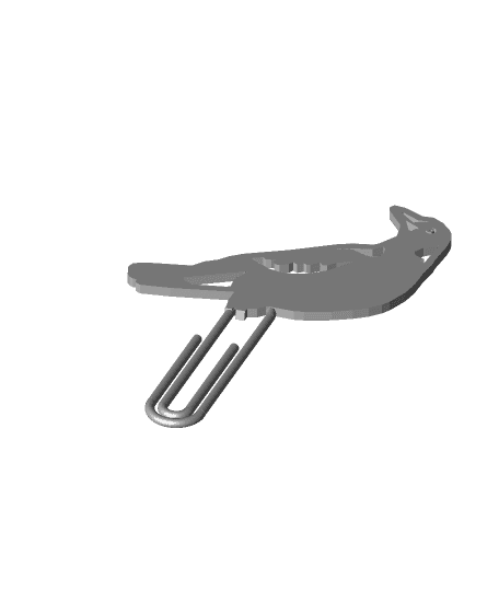 Magpie paperclip (remix) 3d model