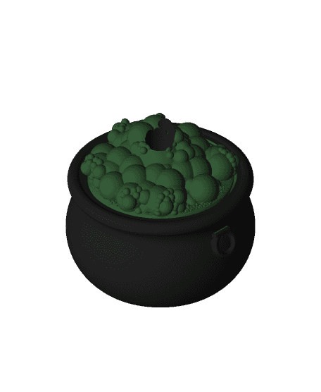 Witches Brew - Cauldron of spells straw topper 3d model