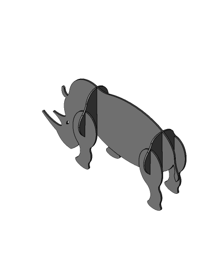 Rhino puzzle 3d model
