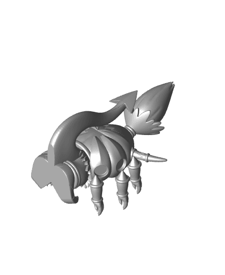 Hoopa Unbound Pokemon Figure in the Style of Bandai Finger Puppets 3d model