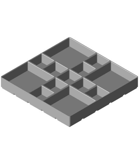 Gridfinity Modified 5x5x30-17 by yellow.bad.boy full viewable 3d model