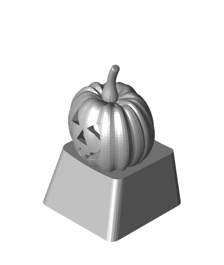 Scary Pumpkin Keycap Halloween 3d model