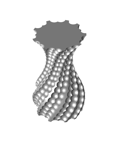 Dimple Helix Vase (Vase No. 13) 3d model