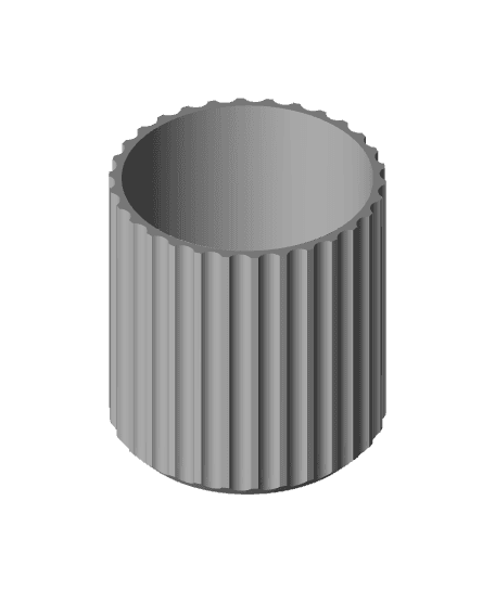 SELF WATERING PLANTER READY TO BE PRINTED IN WOOD PLA - COLUMNS 3d model