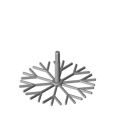 Trippy Snowflake by jbvcreative full viewable 3d model
