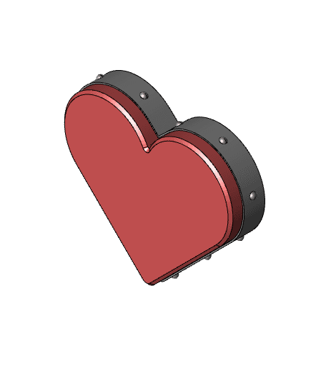 Iron & Wood Heart Box 3d model