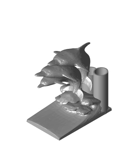 Dolphin Office Ornament 3d model