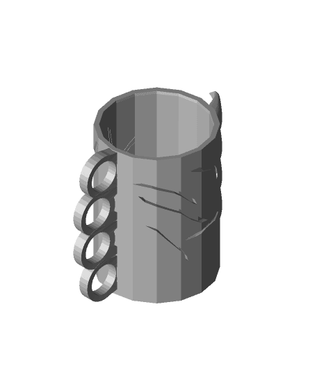 Right Hand Brass Knuckle Claw.stl 3d model