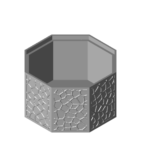 Voronoi Octobox with lid by 3dprintbunny full viewable 3d model
