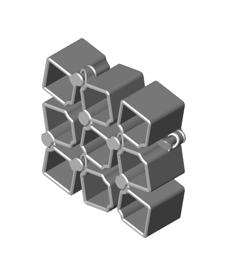 Auxetic Cubes // 18mm 3x3 3d model