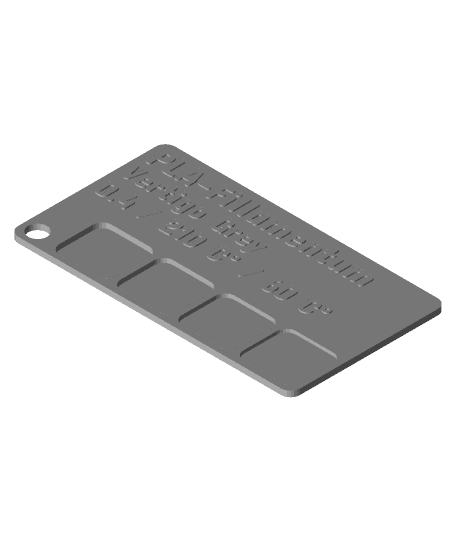 PLA Fillamentum Vertigo Grey Karte 3d model